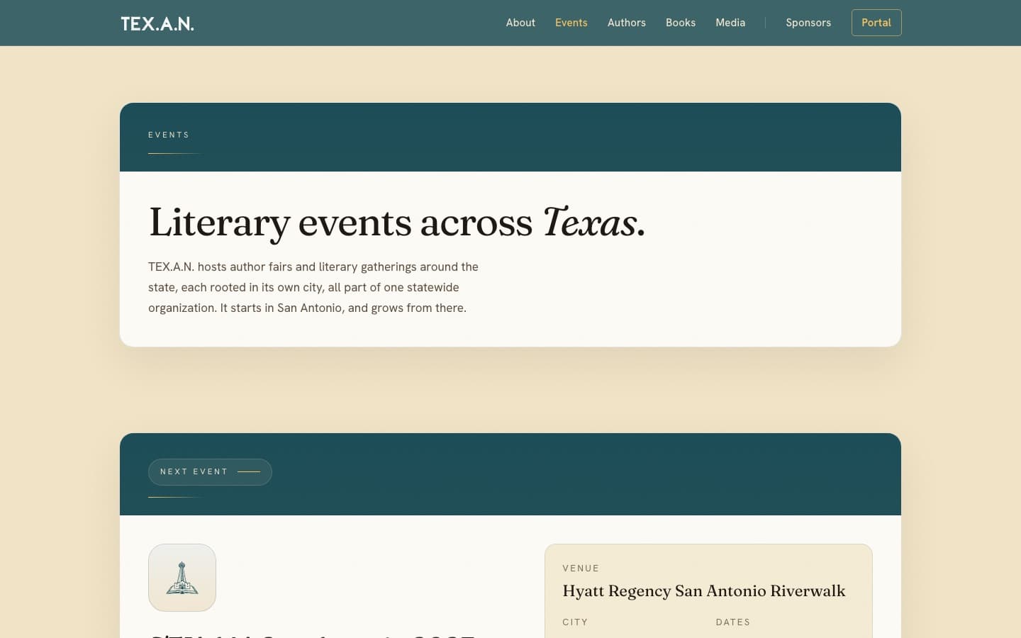 TEX.A.N. — Texas Author Network — Events & Venue Detail